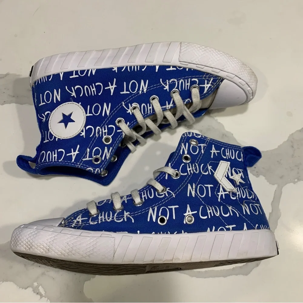 Converse Blue High-Tops with White Accents Size 3Y